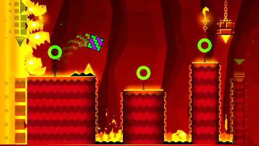 Play Geometry Dash Meltdown as an online game Geometry Dash Meltdown with UptoPlay